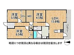 西宮仁川町パークハウス 3LDKの間取図画像