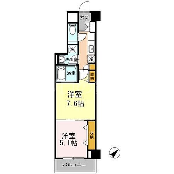 東京都品川区大崎2丁目(賃貸マンション2K・1階・38.27㎡)の写真 その2