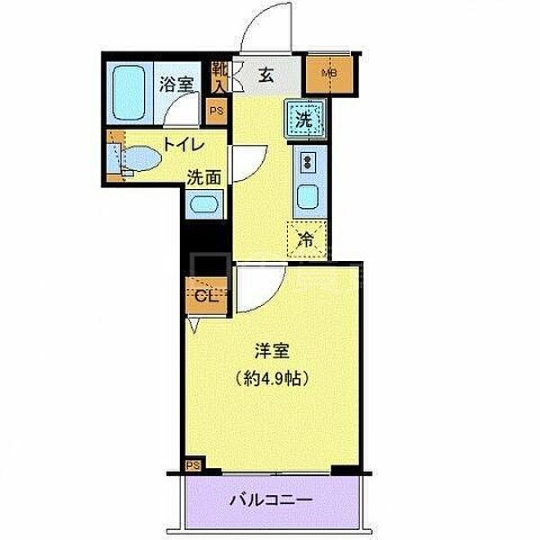 東京都品川区豊町1丁目(賃貸マンション1K・5階・20.05㎡)の写真 その2