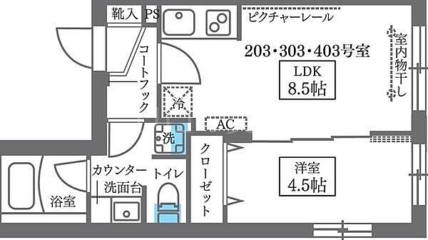 東京都大田区大森西5丁目(賃貸マンション1LDK・2階・32.87㎡)の写真 その2