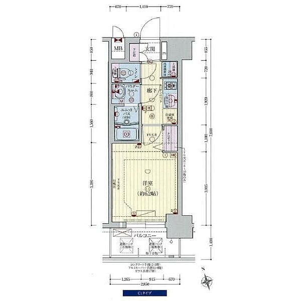 プレサンス難波インフィニティ ｜大阪府大阪市浪速区日本橋東2丁目(賃貸マンション1K・5階・21.66㎡)の写真 その2