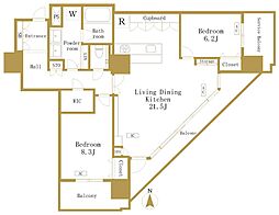 間取図画像 2LDK
