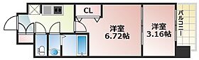 スプランディッド荒本駅前DUE  ｜ 大阪府東大阪市横枕西（賃貸マンション2K・10階・27.61㎡） その2