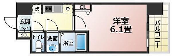 メインステージ天王寺サイドシティ ｜大阪府大阪市東住吉区桑津1丁目(賃貸マンション1K・8階・21.09㎡)の写真 その3