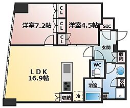 Brillia　Tower堂島  ｜ 大阪府大阪市北区堂島2丁目（賃貸マンション2LDK・4階・65.71㎡） その2