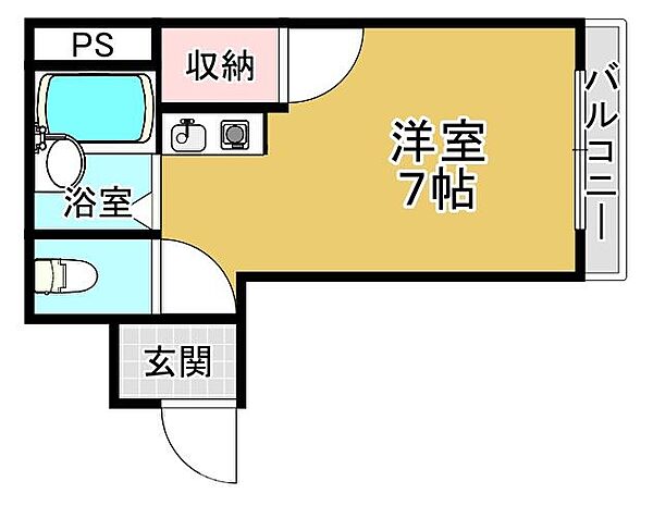 兵庫県西宮市社家町(賃貸マンション1R・2階・16.00㎡)の写真 その2