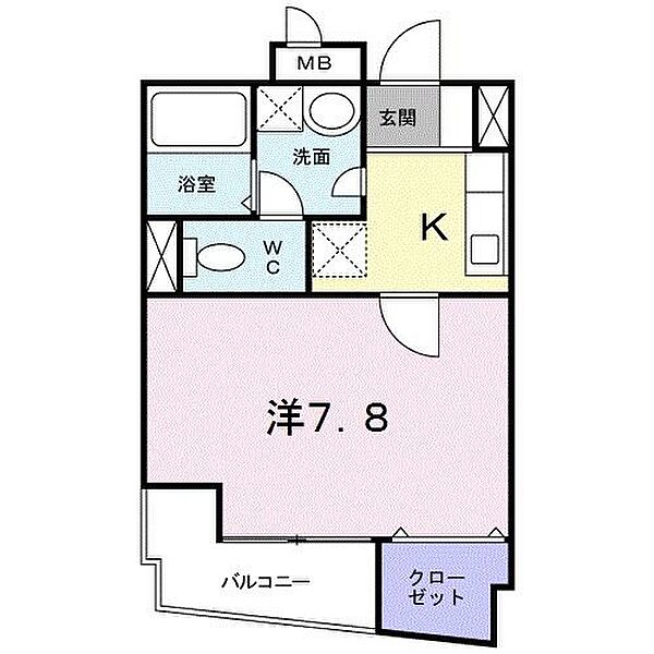 兵庫県西宮市津門大箇町(賃貸マンション1K・4階・25.96㎡)の写真 その2