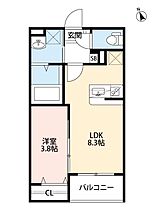 兵庫県西宮市甲子園春風町（賃貸アパート1LDK・3階・30.15㎡） その2