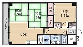 兵庫県西宮市今津山中町（賃貸マンション2LDK・2階・55.80㎡） その2