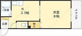 兵庫県西宮市津門大箇町（賃貸マンション1K・3階・26.00㎡） その2