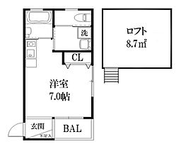 兵庫県西宮市津田町（賃貸マンション1R・4階・26.47㎡） その2