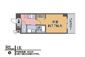 兵庫県西宮市里中町3丁目（賃貸マンション1K・4階・25.02㎡） その2