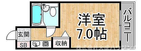 スラン76 ｜兵庫県西宮市若草町2丁目(賃貸マンション1R・3階・18.00㎡)の写真 その2