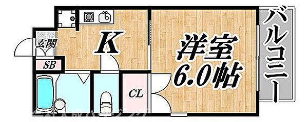 ローウェルハイツ ｜兵庫県西宮市津門綾羽町(賃貸アパート1K・1階・20.66㎡)の写真 その2