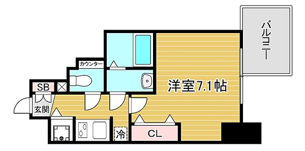 エスライズ御堂筋本町 ｜大阪府大阪市中央区本町4丁目(賃貸マンション1K・8階・24.68㎡)の写真 その2