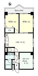 間取図画像 2SLDK