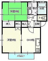 Fores2 2DKの間取図画像