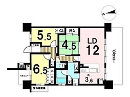 ファミリアーレ野並 3LDKの間取図画像