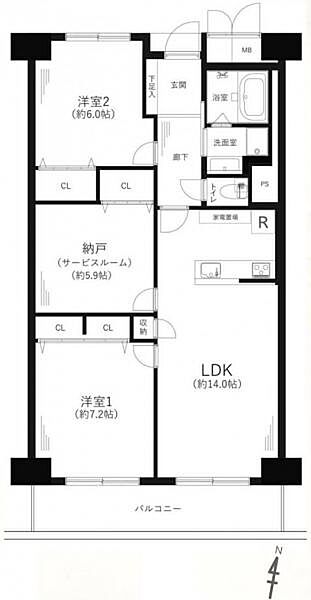 間取りを拡大表示