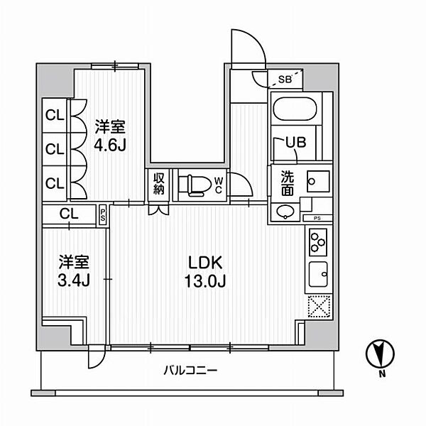 ニド新御徒町 902｜東京都台東区小島２丁目(賃貸マンション2LDK・9階・51.07㎡)の写真 その2