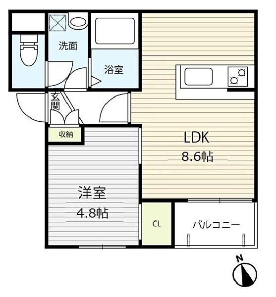 タウンコート飯田橋 101｜東京都新宿区揚場町(賃貸マンション1LDK・1階・32.69㎡)の写真 その2