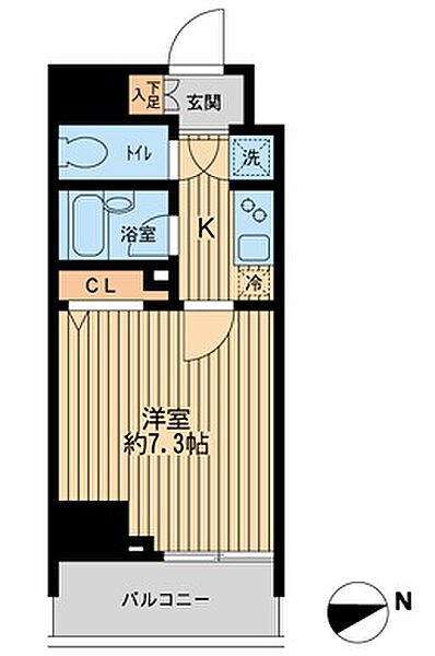 HF早稲田レジデンス 1205｜東京都新宿区弁天町(賃貸マンション1K・12階・23.26㎡)の写真 その2
