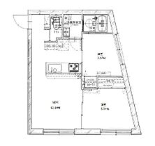 新宿早稲田レーベル 401 ｜ 東京都新宿区早稲田鶴巻町520-1（賃貸マンション2LDK・4階・40.00㎡） その2