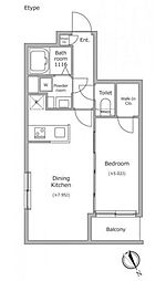 ラクラス四谷三丁目 1階1DKの間取り