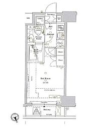 AXAS代々木アジールコート 1Kの間取図画像