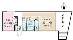 ルビア中野坂上 1LDKの間取図画像