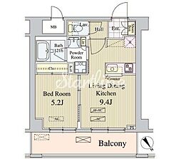 アンソレイユ代々木 1LDKの間取図画像