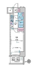 ジェノヴィア新宿グリーンヴェール 1Kの間取図画像
