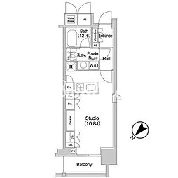 コンフォリア北参道 ワンルームの間取図画像