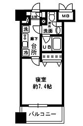 レジディア四谷三丁目 1Kの間取図画像