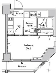 CasaSplendidoKojimachi 1Kの間取図画像