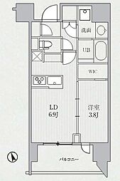 シーズンフラッツ代々木 1LDKの間取図画像