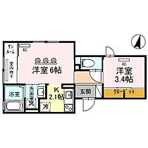 キューブコート・東三国  ｜ 大阪府大阪市淀川区東三国5丁目（賃貸アパート2K・2階・33.80㎡） その2