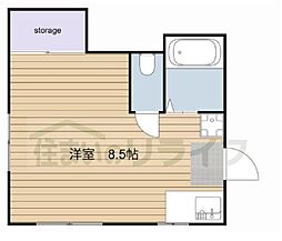 都営新宿線 菊川駅 徒歩7分の賃貸マンション 3階ワンルームの間取り