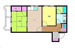 東京メトロ東西線 南行徳駅 徒歩9分の賃貸マンション 2階2DKの間取り