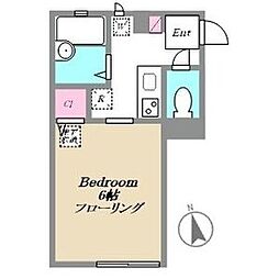 東京メトロ東西線 南砂町駅 徒歩14分の賃貸アパート 1階1Kの間取り