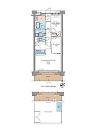 東武亀戸線 東あずま駅 徒歩11分の賃貸マンション 1階2LDKの間取り