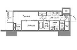 ACPResidence亀戸 2Kの間取図画像