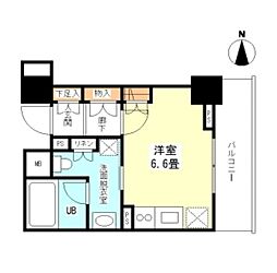 プラウドタワー亀戸 ワンルームの間取図画像