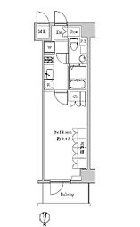 スペーシア住吉 1Kの間取図画像
