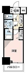 メインステージ亀戸6 1Kの間取図画像