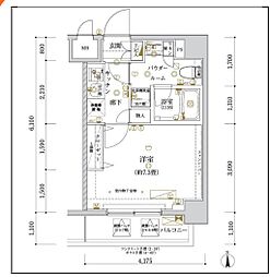 ARCOBALENOKAMEIDO 1Kの間取図画像