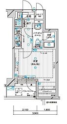 MAINSTAGE錦糸町アヴァンセ 1Kの間取図画像