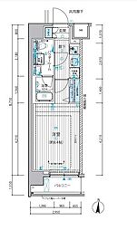 MAINSTAGE錦糸町8 1Kの間取図画像