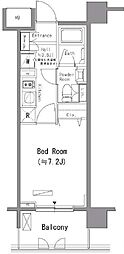 パークアクシス住吉 1Kの間取図画像
