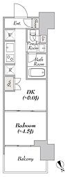 ウエリスアーバン水天宮前 1DKの間取図画像